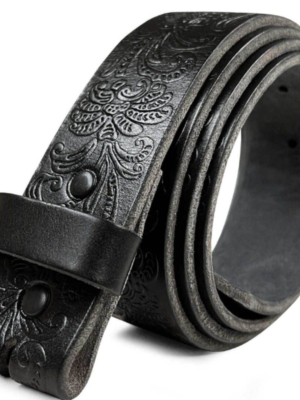 Itera Western Unisex Rodeo Full Grain Leather Belt  with Silver Buckle Size 40